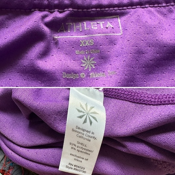 Athleta Purple Y2K Design Athletic Skorts Women’s Size XXS Sporty Tennis Workout - Picture 15 of 16